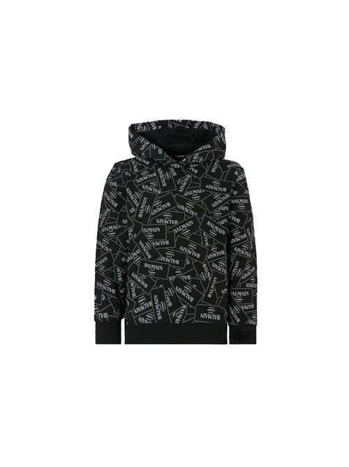 Felpa, unisex, logata. BALMAIN | BX4P60 Z3331930BC